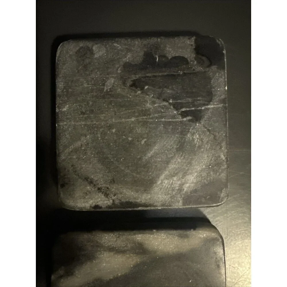 Grey Marble Rounded Edge Square Coaster Set 4